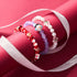 Red Santa | Silver | Firefly Glass Polka Dot Bracelet